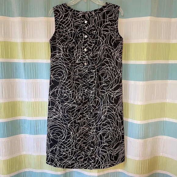 Vintage Shift Ruffle Dress Sz Medium - Picture 7 of 7